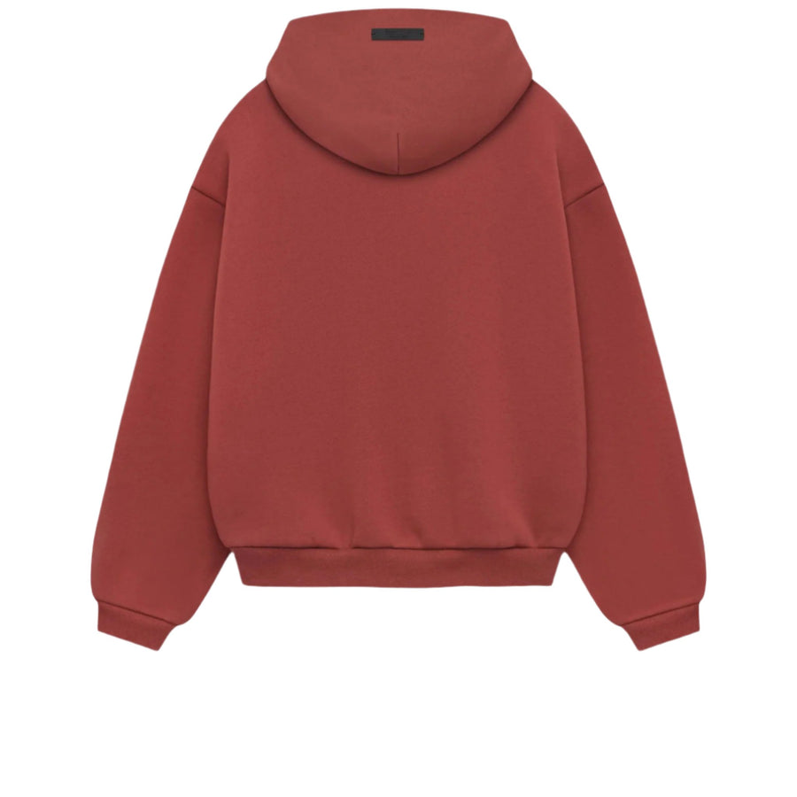 FEAR OF GOD ESSENTIALS KIDS FLEECE HOODIE CRIMSON FW24