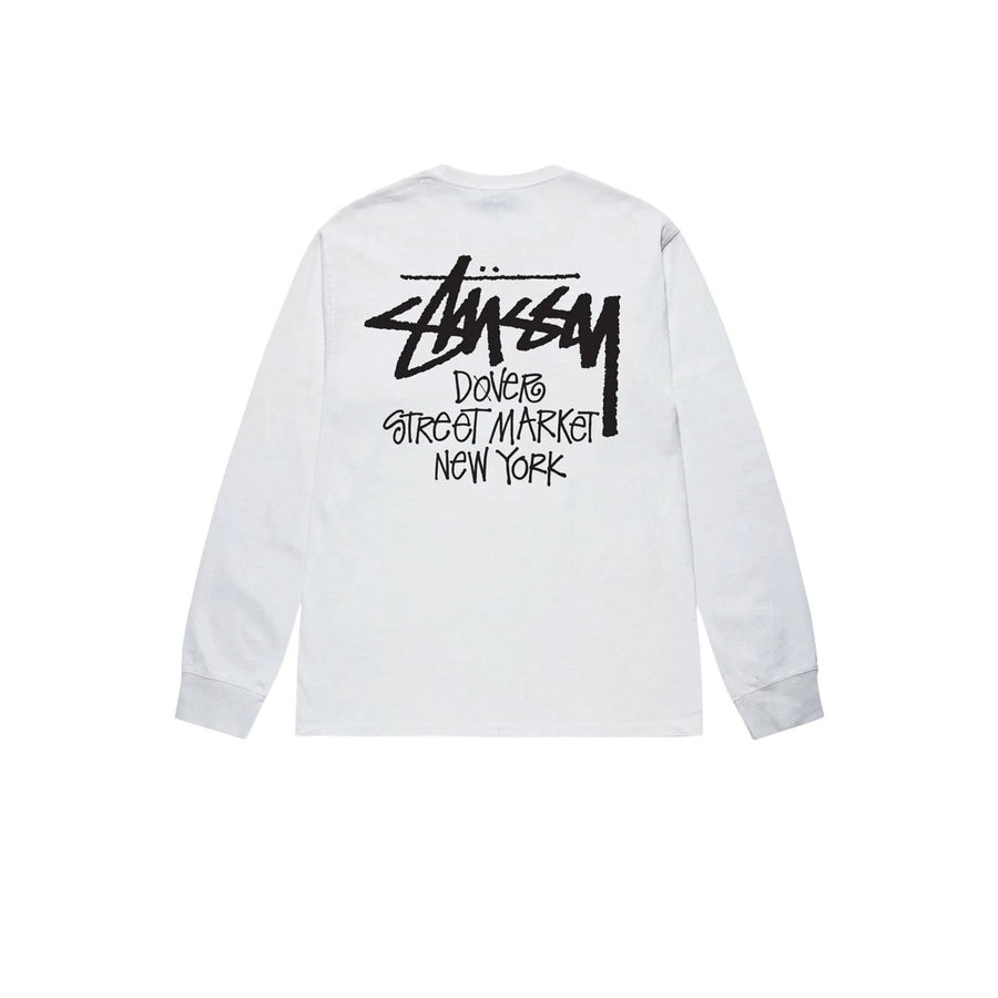 STUSSY DSM NEW YORK LONG SLEEVE TEE WHITE