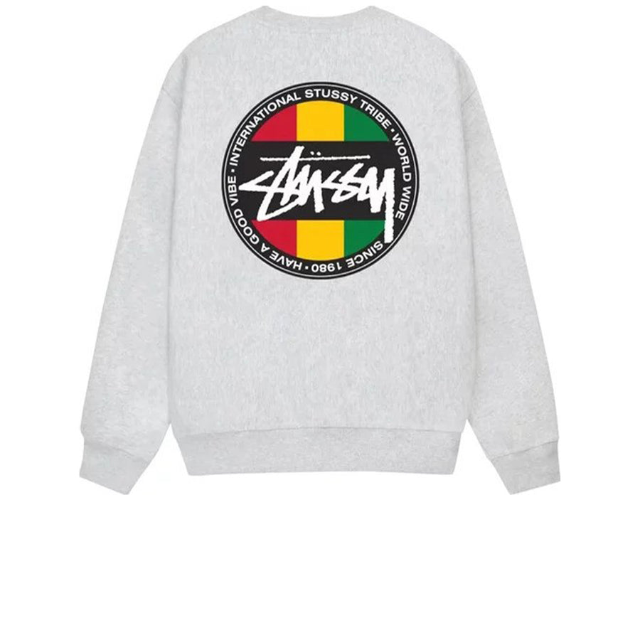 STUSSY CLASSIC DOT CREW ASH HEATHER