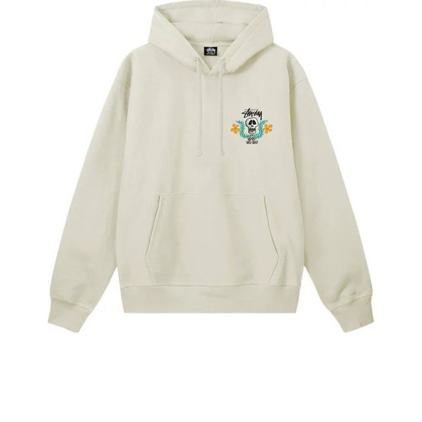 STUSSY SKULL CREST HOODIE STONE