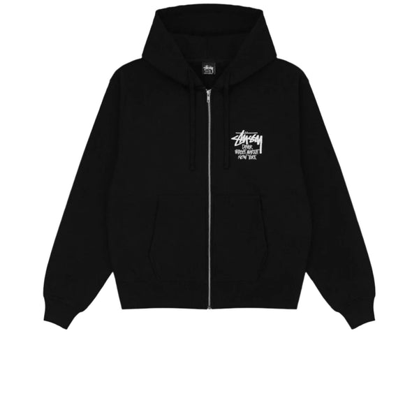 STUSSY DSM LOS ANGELES ZIP UP HOODIE BLACK