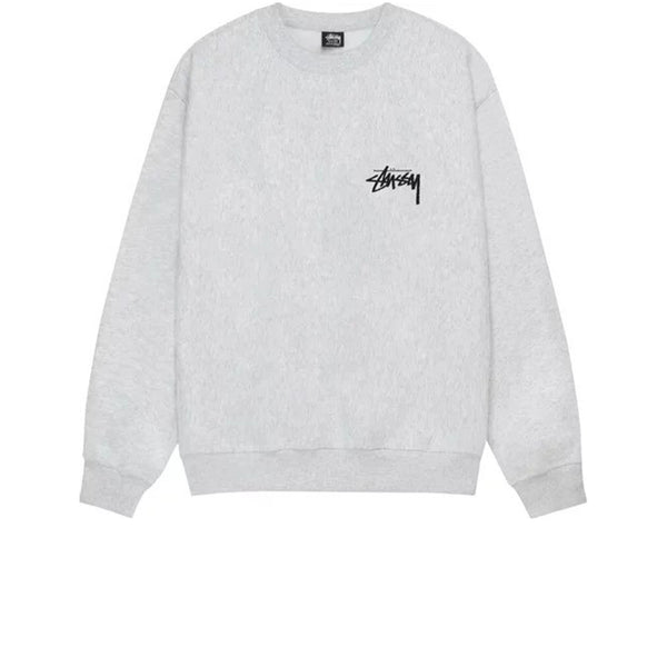 STUSSY CLASSIC DOT CREW ASH HEATHER