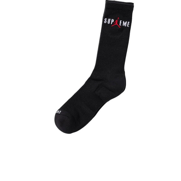 SUPREME X JORDAN CREW SOCKS (2 PACK) BLACK FW24