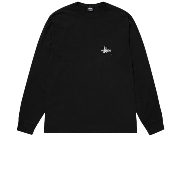 STUSSY BASIC STUSSY PIGMENT DYED LS TEE BLACK