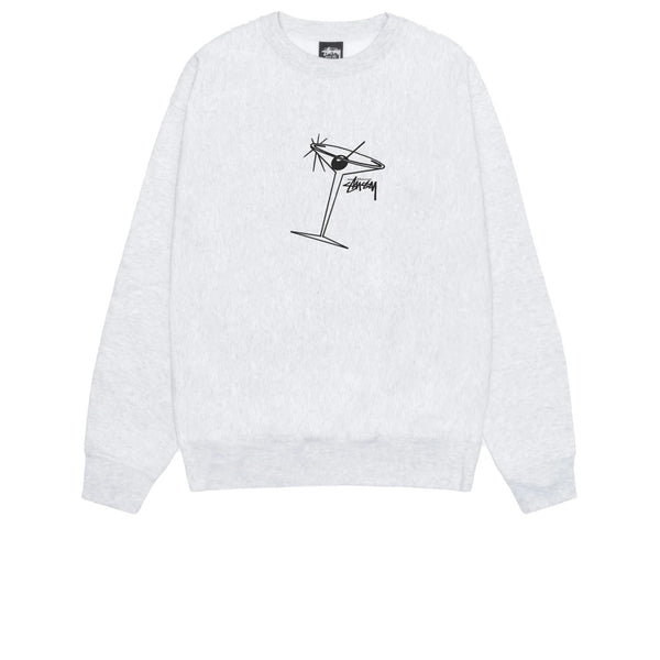 STUSSY MARTINI CREW ASH HEATHER