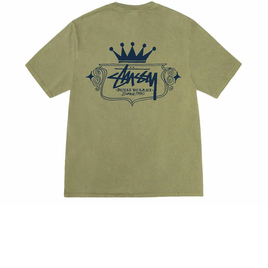 STUSSY BUILT TO LAST PIGMENT DYED TEE OLIVE