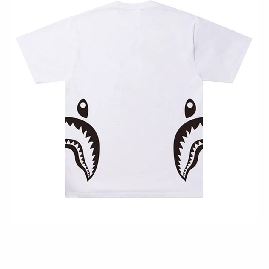 BAPE BICOLOR SIDE SHARK TEE WHITE