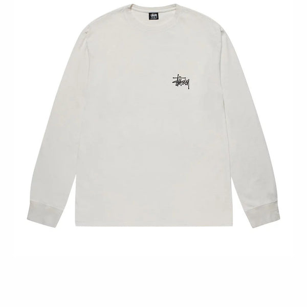 STUSSY BASIC PIGMENT DYED  LS TEE NATURAL