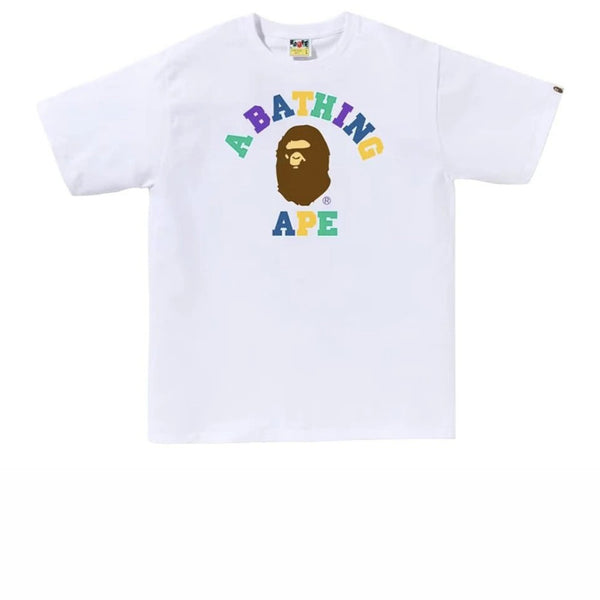 BAPE COLORS COLLEGE TEE WHITE