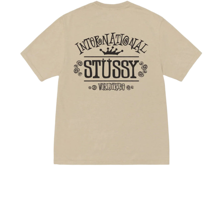 STUSSY WORLDWIDE PIGMENT DYED TEE KHAKI