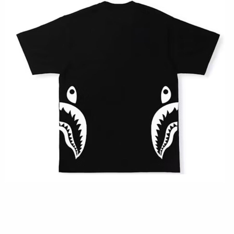 BAPE BICOLOR SIDE SHARK TEE BLACK SS22