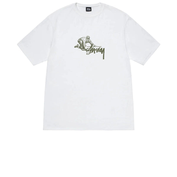 STUSSY WORKER TEE WHITE