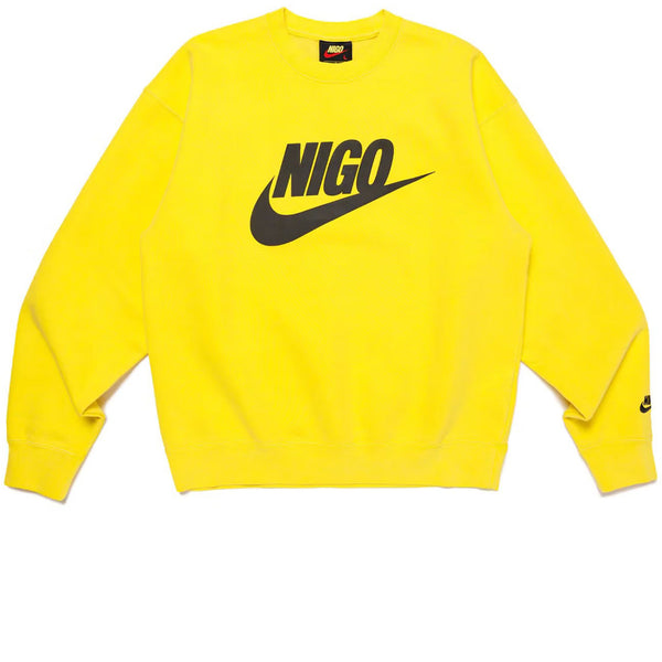 NIKE X NIGO NRG FLEECE CREW SWEATSHIRT YELLOW FW24