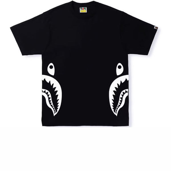 BAPE BICOLOR SIDE SHARK TEE BLACK SS22