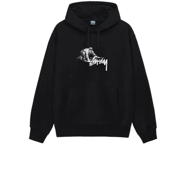 STUSSY WORKER HOODIE BLACK