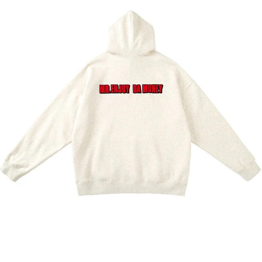 MR ENJOY DA MONEY BIG M BASIC HOODIE OATMEAL