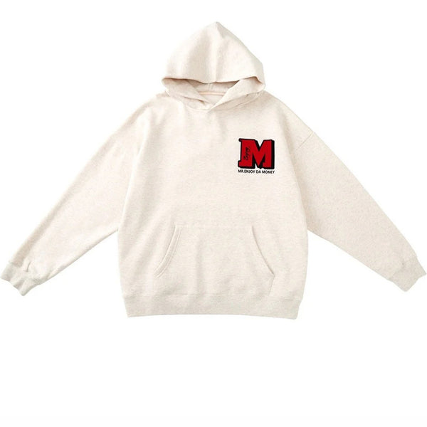MR ENJOY DA MONEY BIG M BASIC HOODIE OATMEAL