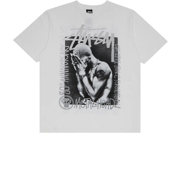 STUSSY X GOLDIE METALHEADZ 30 TEE WHITE