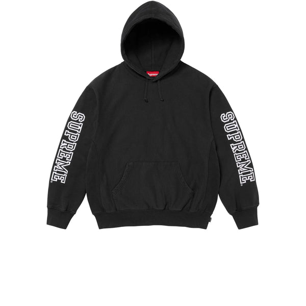 SUPREME COLLEGIATE SLEEVE HOODED SWEATSHIRT BLACK FW24