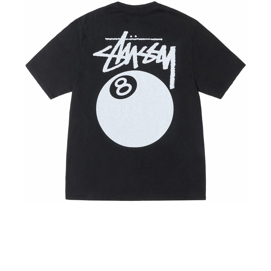 STUSSY 8 BALL PIGMENT DYED TEE BLACK