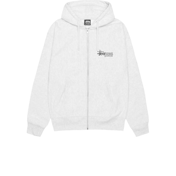 STUSSY SUPERIOR QUALITY ZIP HOODIE ASH HEATHER