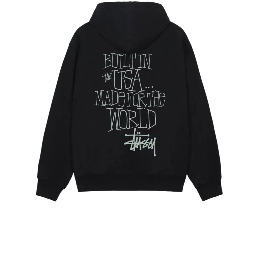 STUSSY BUILT IN USA HOODIE BLACK