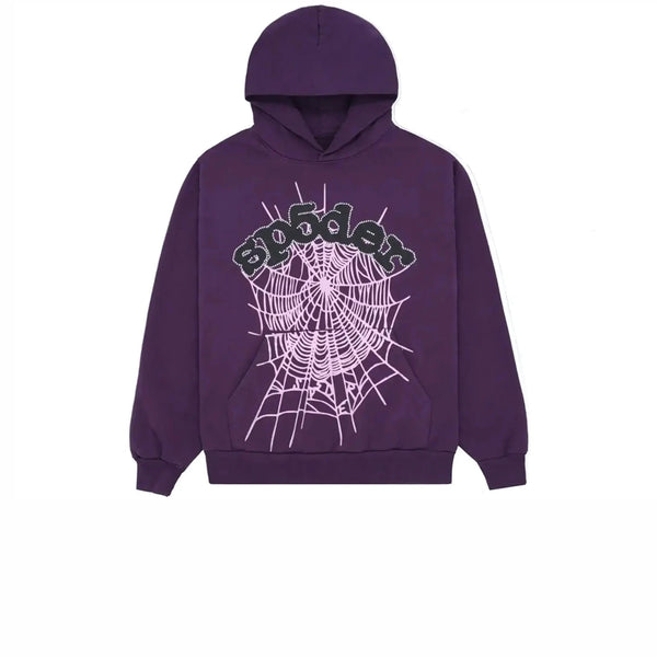 SP5DER RHINESTONE HOODIE PURPLE