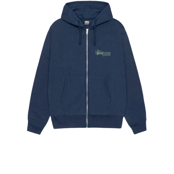 STUSSY SUPERIOR QUALITY ZIP HOODIE NAVY