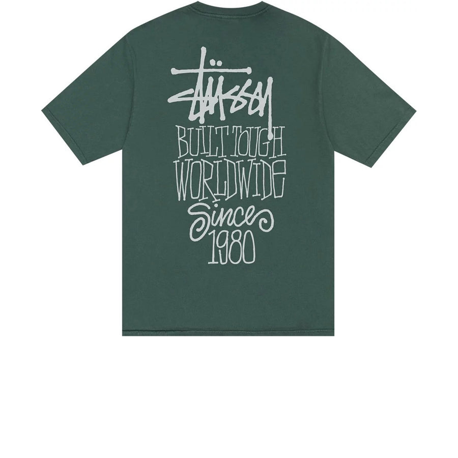 STUSSY BUILT TOUGH PIGMENT DYED TEE GREEN