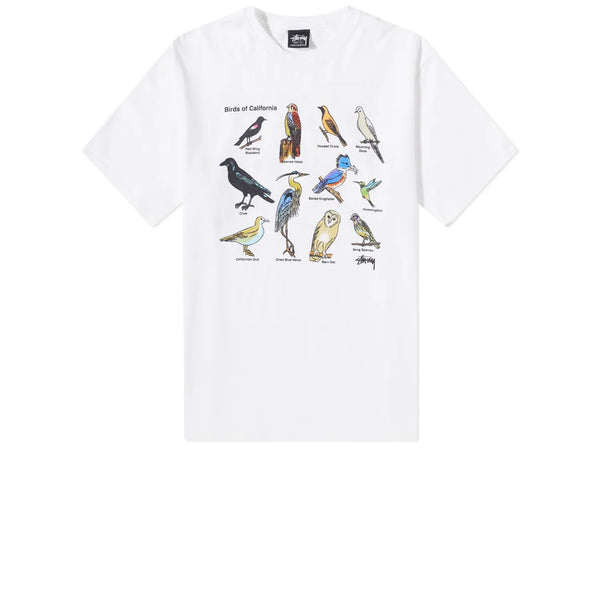 STUSSY CALIFORNIA BIRDS TEE WHITE