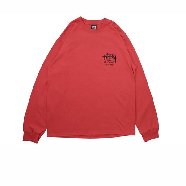 STUSSY DSM NEW YORK LONG SLEEVE TEE CAYENNE