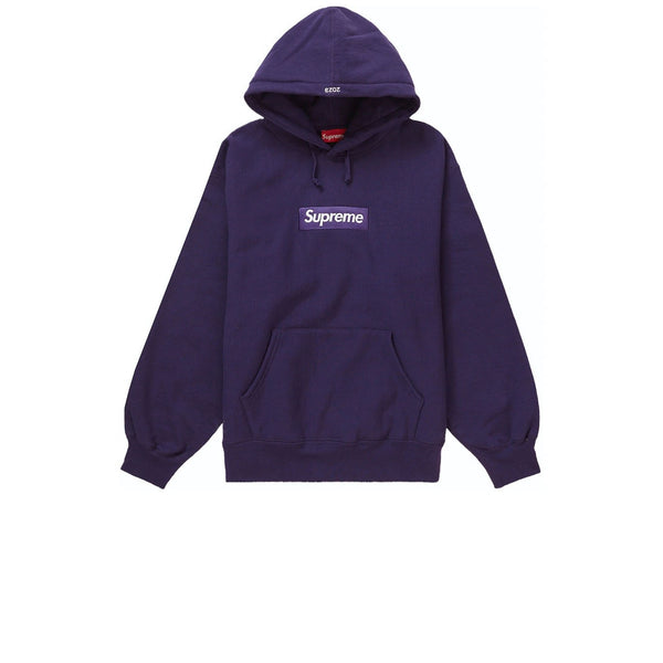 SUPREME BOX LOGO HOODED SWEATSHIRT DARK PURPLE FW23