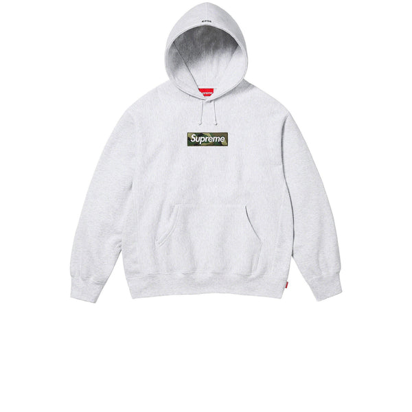 SUPREME BOX LOGO HOODED SWEATSHIRT ASH GREY FW23