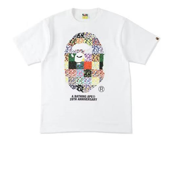 BAPE 28TH ANNIVERSARY TEE WHITE