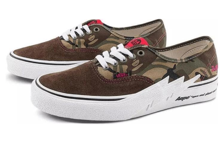 VANS AAPE X AUTHENTIC BOLT - GREEN CAMO - VN000BWCCMA