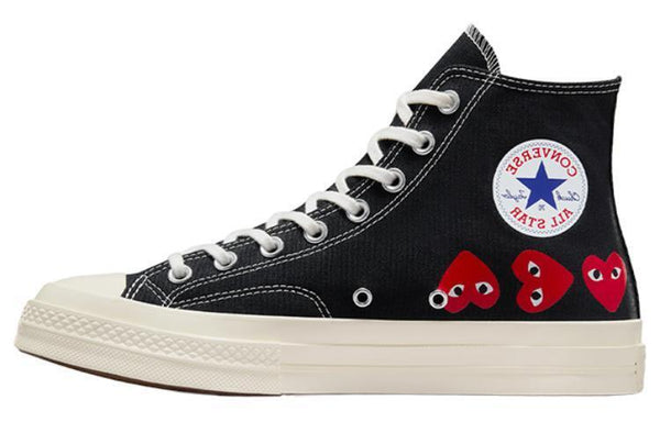 CHUCK 70 PLAY X COMME DES GARCONS HIGH MULTI HEART - BLACK - A08147C