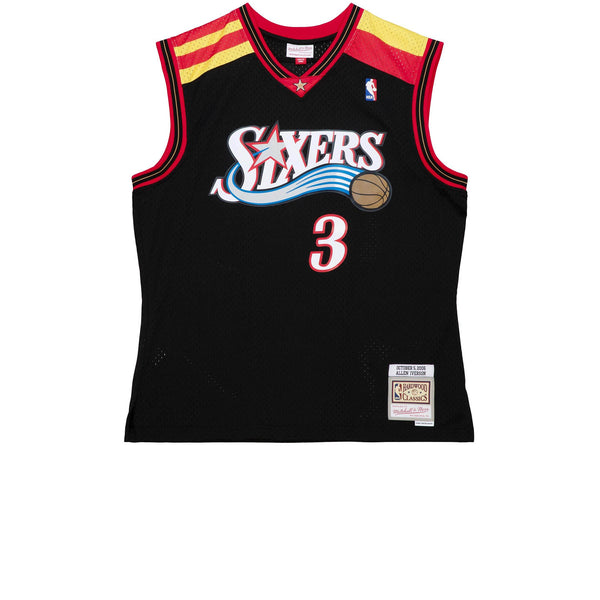 MITCHELL & NESS HARDWOOD CLASSIC SWINGMAN PHILADELPHIA 76ERS ALLEN IVERSON 2006-07 ALTERNATE JERSEY BLACK