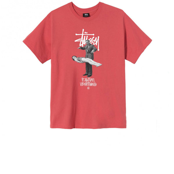 STUSSY LEVIATE TEE PALE RED