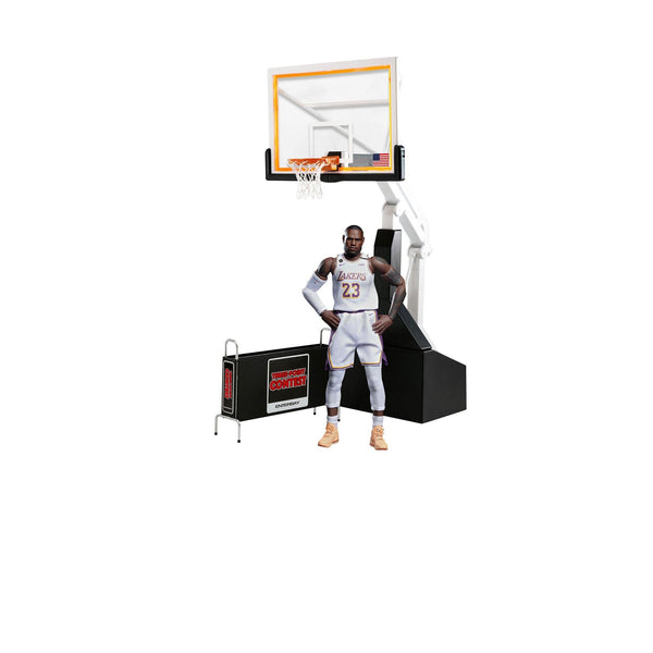 ENTERBAY 1:9 LEBRON JAMES ACTION FIGURE & 1:9 BASKETBALL HOOP COMBO SET