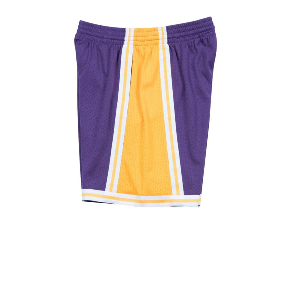 MITCHELL & NESS NBA HARDWOOD CLASSIC SWINGMAN LOS ANGELES LAKERS 1984-85 ROAD SHORTS PURPLE