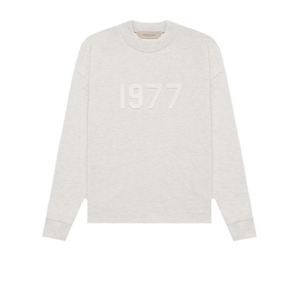 FEAR OF GOD ESSENTIALS 1977 L/S T-SHIRT LIGHT OATMEAL SS22