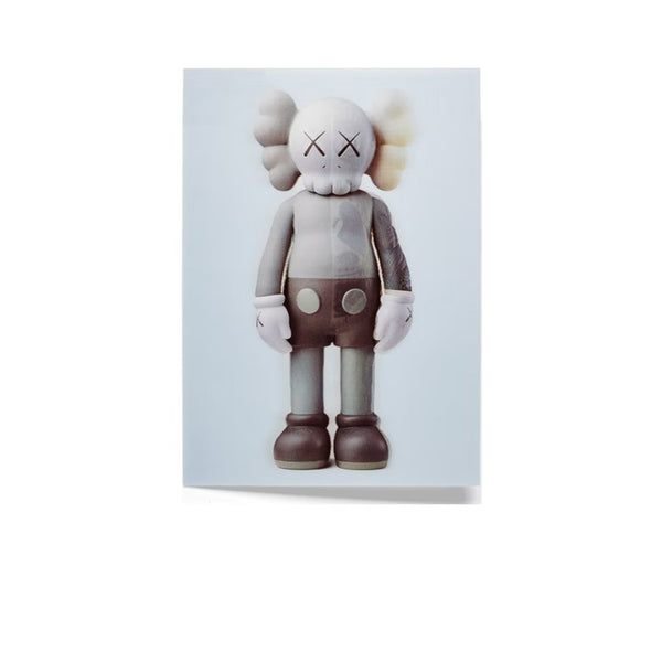 KAWS NGV COMPANION FLAYED LENTICULAR POSTCARD GREY