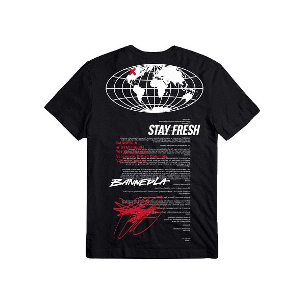 STAY FRESH X BANNED LA TEE BLACK