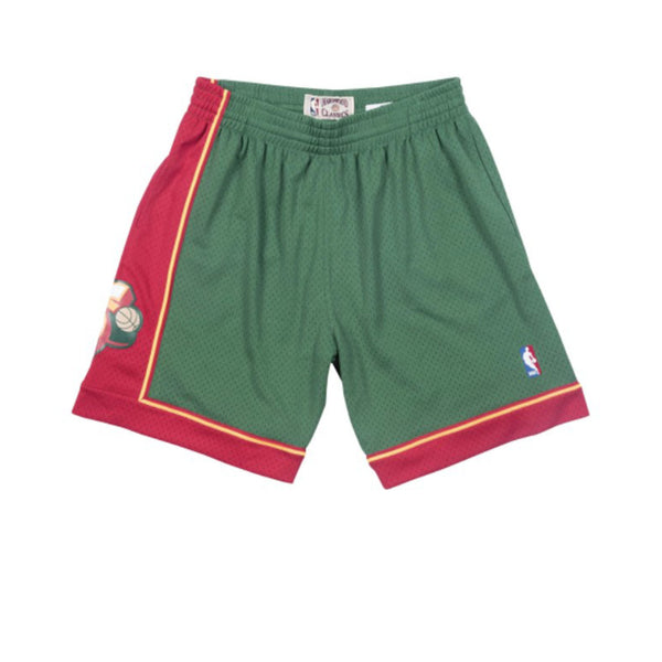 MITCHELL & NESS NBA NBA HARDWOOD CLASSIC SWINGMAN SEATTLE SUPERSONICS 1995-96 SHORTS GREEN