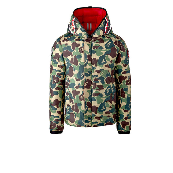 CONCEPTS X BAPE X CANADA GOOSE CROFTON SHARK HOODIE RED ABC CAMO FW21