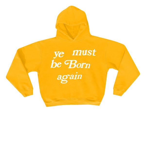 CACTUS PLANT FLEA MARKET BORN AGAIN HOODED SWEATSHIRT YELLOW