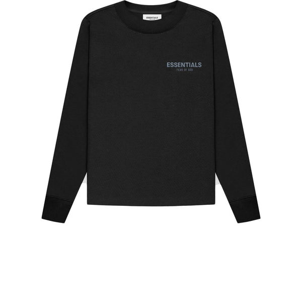 FEAR OF GOD ESSENTIALS KIDS LONG SLEEVE TEE BLACK SS21