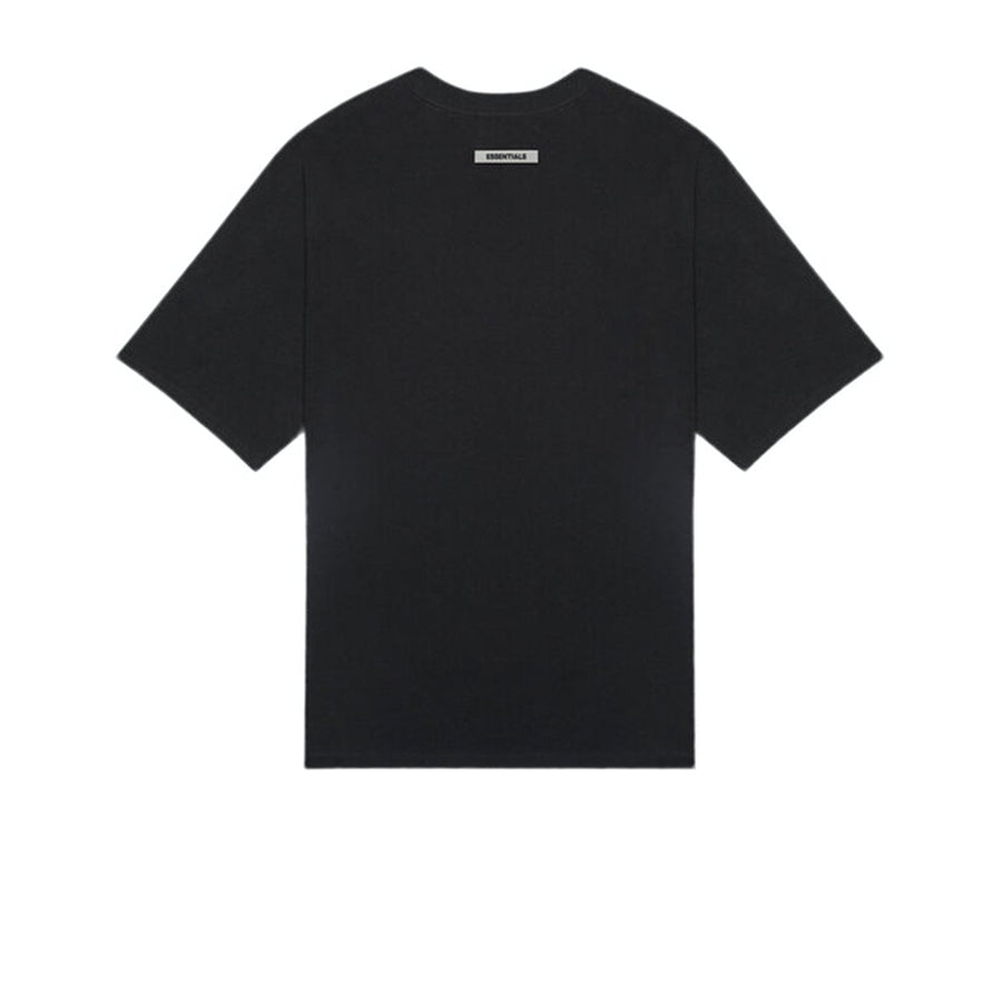 FEAR OF GOD ESSENTIALS 3D SILICON APPLIQUE BOXY TEE DARK SLATE STRETCH LIMO BLACK