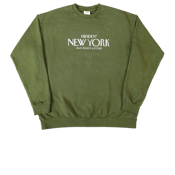 HIDDEN NY MAGAZINE CREWNECK HUNTER GREEN FW21