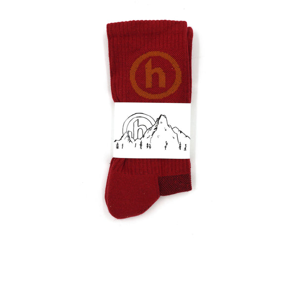 HIDDEN NY SOCKS RED FW21